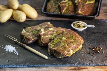 Nackensteaks Kräuterbutter