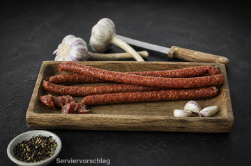 Knoblauch-Knabbersalami | 4er Packung ca. 150g