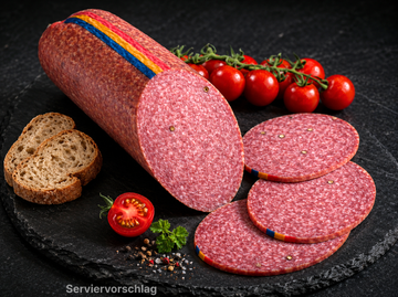 Sommermettwurst Ia, Cervelatwurst, halbe, Stück ca. 800g