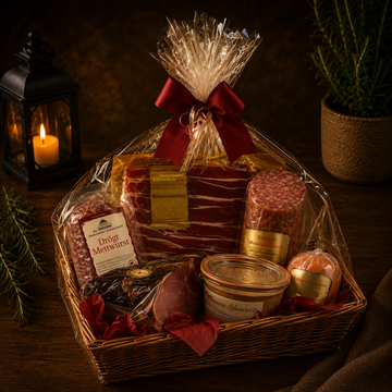 Köstlichkeiten Korb Nr. 6 Herzhaft mit Wurst + Schinken