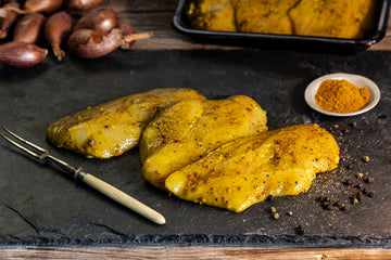 Hähnchenbruststeaks Curry